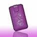 Produktbild Handy Tasche Kunstleder lila/violett XXL für LG Optimus L5 II E460 / LG Optimus L7 II P710 / Mobistel Cynus F3 / Blackberry Q10 / HTC First / Huawei Ascend W1 / Huawei Ascend Y300 / LG Optimus F5 P875 / Base Lutea 3