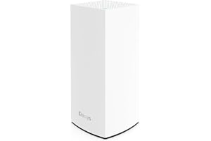 Linksys Velop MX4200 Tri-Band Whole Home Mesh WiFi 6 System (AX4200) Router, Extender & Booster up to 3000 sq ft, 3.5x Faster Speed for 40+ Devices, MU-MIMO & Parental Controls - 1 Pack, White