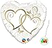 Produktbild paduTec Heliumballon XXL Folienballon Herzballon - Herz Entwined Gold - Hochzeit Trauung Deko - mit Helium gefüllt
