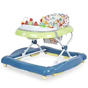 R for Rabbit Rock N Walk Baby Walker Cum Rocker The Anti Fall and Safe with Adjustable Height for Baby 5 Months to 1.5 Year (Blue Green)