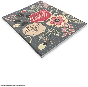 Beautiful Grey Large Pink Flower Design A6 Pocket Notebook