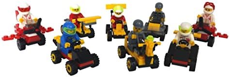 Lego-Compatible Buildable Vehicles (Set of 8) for Party Favors, Racing, Gifts, or Just to Build for Fun!