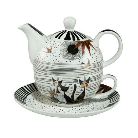 Goebel "Tea for One" Set mit Rosina Wachtmeister Motiv: Scheletrino Con La Bandiera
