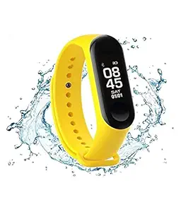 Captcha Smart Fitness Band M3 for Heart Rate Tracker Watch with Activity Functions Like Steps Counter,Monitor Watch-Yellow Strap