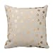 Produktbild Caps big Beige And Gold Glitter Polka Dot Pillow Cover Cotton 18 x 18 for Sofa or Bedroom etc.
