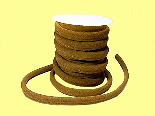 Magic and Arts Lederband Wildleder gesäumt hell-braun 5mm