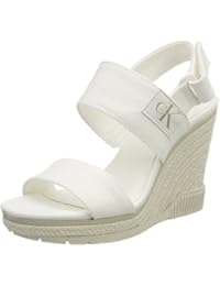 Calvin Klein Jeans Lacey Canvas, Zapatos con Tacon y Correa de Tobillo Para Mujer