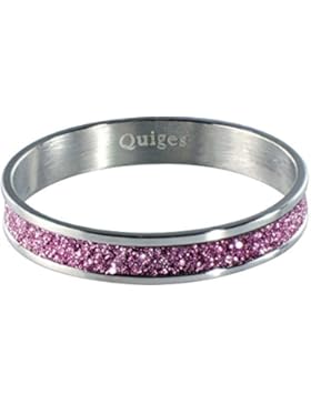 Quiges Edelstahl Stapelring Füllring mit Glitzer 4mm Höhe (verschiedene Ringgrößen und -farben)