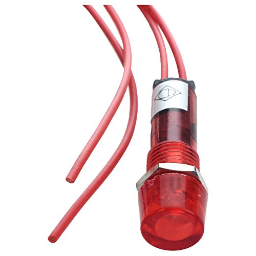 Sonline Neonanzeige Pilotsignalleuchte rotes Licht AC 220V W2 Draehte - 4