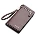 Produktbild PPGE GeldbRSE Herren Leder Handgelenktasche Portemonnaie Handtasche Herrentasche Karten Clutch Tasche Brieftasche Herrengeldbeutel HerrengeldbRSE Geschenk Wallet für Mnner,Brown