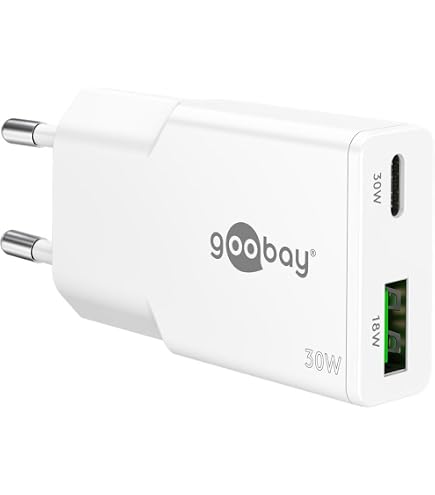Caricabatterie Da Parete GOOBAY Doppia Porta Con Cavo Micro USB | 2,4A | Modello 44984