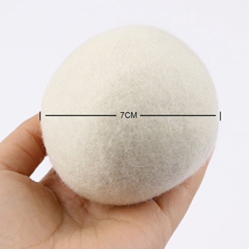 Litian 8er Pack 7cm Trocknerbälle, Aus 100% Premium-Schafwolle, Wäschetrockner Bälle für Wäschetrockner - 3