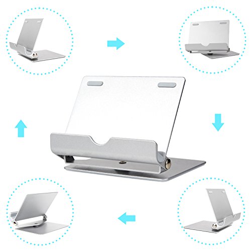 AMANKA Tablet-Halter 360 ° drehbarer Aluminiumlegierung, Tischplattenhalter, Tablet Docks Ständer für iPad und E-Reader und Smartphones usw - 4