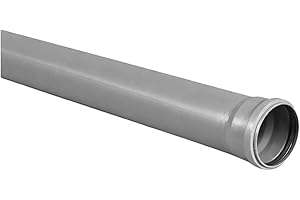 KNM TRADE Tubo HT DN 75 x 500 mm grigio – tubo di scarico PP con manicotto – resistente agli urti e al calore – con guarnizione – per impianti di scarico interni conforme alla norma DIN EN 1451