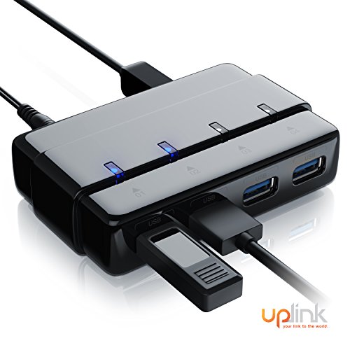 CSL – aktiver 4 Port USB 3.0 Hub / Verteiler mit Netzteil | Datenhub für PC / MAC / Notebook / Ultrabook / Tablet PC | bis zu 5 Gbit/s - 2