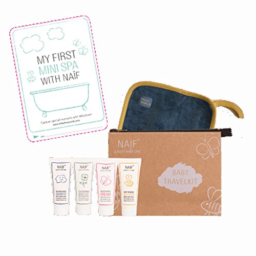 NAÏF Baby Travel kit 4 x 15ml + Wash Cloth + Pouch
