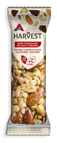 Atkins Harvest Dark Chocolate Sea Salt Caramel Bar 40g (Pack of 14) - Image 5