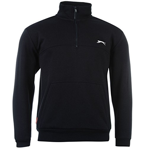 Slazenger sudadera para hombre, forro polar, con cremallera superior, de manga larga, Azul, XXX-Large