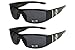 Produktbild X-CRUZE 2er Pack Choppers 6608 X03 Sonnenbrillen Unisex Herren Damen Männer Frauen Brille - 1x Modell 01 (schwarz glänzend/schwarz getönt) und 1x Modell 01 (schwarz glänzend/schwarz getönt)