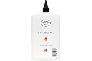Atkinson Oil Co. Shredder Oil 100 ml | Light Blade & Gear Lubricant for Cross-Cut & Micro-Cut Shredders – Quieter Operation, Fewer Jams, Clean Drip-Tip Bottle