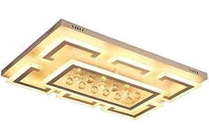 ‎EUROTONDISPLAY LED Ceiling Light NXW803 95 x 65 cm with Remote Control Light Colour/Brightness Adjustable Dimmable A+ LED Living Room Light Chandelier Pendant Light Ceiling Spotlight (XW803-95x65 cm, 125W)