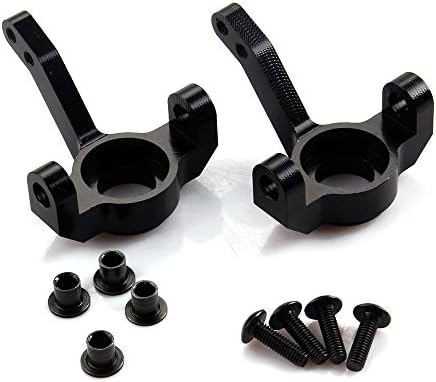 Lukuki RC Black Aluminum Front Knuckle Arm Uprights For AXIAL 1:10 SCX10 Upgrade Parts