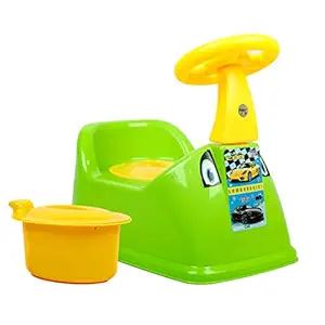 Nabhya Ferrari Baby Potty Training Seat- Chair for Kids- Infant Potty Toilet Chair with Removable Tray & Closing Lid (Green)