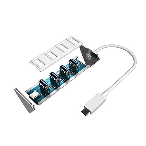 dodocool USB Typ C auf 4 Port USB 3.0 Hub Adapter mit USB C Female Charging Port Power Delivery PD für neue MacBook/MacBook Pro - 4