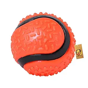 Foodie Puppies Big Rubber Ball Playing Fetching Toy for Dogs with Extra Durability (Color May Vary)