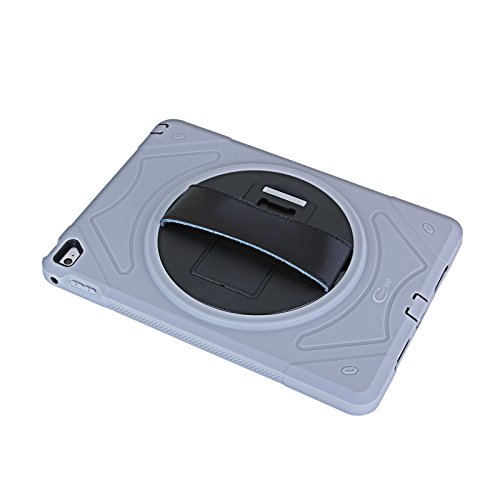 Cellular360 Apple iPad Mini 4 Hülle,schmutz- und stoßfest, 360 drehbare Handschlaufe mit integriertem Standfuß (Apple iPad Mini 4, Handheld-Grau) - 5