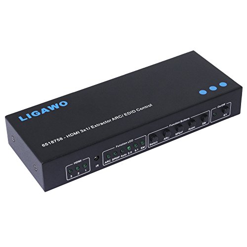 spécification Ligawo 6518758 Commutateur HDMI 3x1 + Audio Extractor ARC / Contrôle EDID