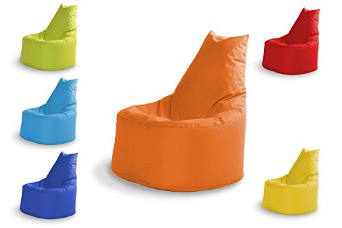 MINDERIM Sitzsäck Outdoor & Indoor Sitzsack Gaming Sessel für Kinder und Erwachsene Sitzsäcke Bean Bag Chair Geeignet Fertig Befüllt mit Styropor Füllung 100% Wasserfest Orange