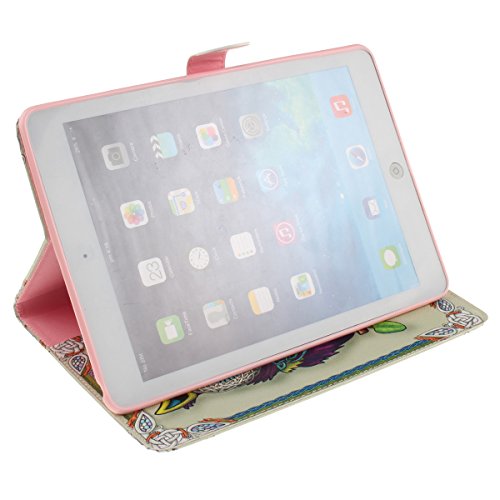 iPad mini 3 Lederhülle – Felfy Slim Full Body Niedlichen Cartoon Gelbe Eule Muster PU Case Cover Etui Schutz Hülle Tasche für Apple ipad mini 3 mini 2 mini 1 + 1x Eule Anti Stöpsel + 1x Gold Stylus - 4