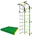 Produktbild Christopeit Sprossenwand grün-gelb mit grüner Turnmatte 100x100x10cm
