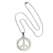 Men Style Hot Selling High Polished Peace Sign Symbol  Silver Stainless Steel Circle Pendent For Men And Women RS.275.00