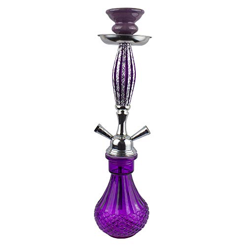 Paide 3080-2 Narghilè Hookah Premium, a 2 uscite, 42 cm Viola