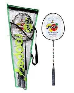 MEGAPLAY Sooper Badminton Rackets with Cover (2 Rackets)