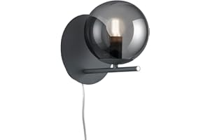 TRIO LIGHTING FOR YOU Trio Leuchten Lampa ścienna Pure 202000142, metal antracyt, szkło dymne, bez 1 x E14