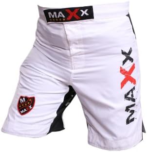 MAX Flex White Pro Boxing Fight Shorts UFC MMA K1 Cage Fight W 28-30- Xsmall