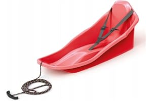 ‎BIRNEPOWER Schlitten Bob Schlitten Kinderbob Rodel Kinderschlitten mit Rückenlehne inkl. Zugseil Sicherheitsgurt Rutscher Rodelschlitten Kunststoffrodel