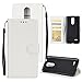 Price comparison product image Alfort LG K10 2017 Case, LG K10 2017 Cover, Three Card Photo Frame Series Case Cover Material Premium Hybrid PU Leather Magnetic Flip Wallet for LG K10 2017 5.3" Smartphone Stand Function (White)