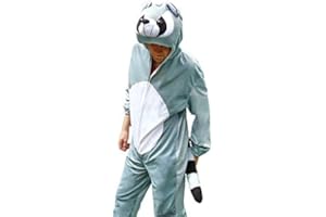 Ikumaal Waschbär-Kostüm, J21 M-XL, Erwachsen-e Männer Frau-en, Wasch-bär Waschbären Kostüm-e Fasching Karneval Fasnacht Faschingskostüm-e Karnevalskostüm-e