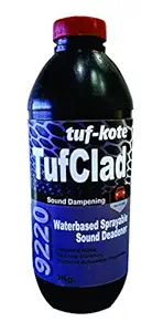 tuf-kote 9220 TufClad - Waterbased Sound Deadening Coating : Sprayable/Brushable Black 1 kg