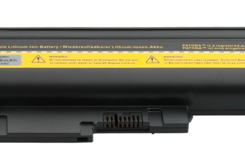 PATONA Laptop Akku für IBM ThinkPad T61p | R60e | R60e 0656 | R60e 0657 | R60e 0658 | R60e 0659 | T60 1951 | T60 1952 | T60 1953 | T60 1954 | T60 1955 and moe… – Lenovo ThinkPad R61 | R61e | T61 – ThinkPad T500 | R500 | W500 | SL400 | SL500 – [ Li-ion; 4400mAh; schwarz ] - 5