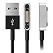 Produktbild kwmobile USB Ladekabel für den Magnetladeanschluss des Sony Xperia Tablet Z2 /Xperia Z1 /Z1 Compact /Z2/Z3 in Silber Schwarz