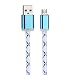 Produktbild LED Licht Mikro USB Ladegerät Kabel Aufladen Kabel Zum Samsung Galaxis s7 Kante Hirolan Leuchtende Datenzeile für Android (Blau)