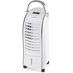 KLARSTEIN Maxfresh WH IceLine - Rafraîchisseur d'air, Humidificateur, Ventilateur, 3 Niveaux de Puissance, 3 Modes de Ventilation, Commande des hélices, Minuterie, Blanc