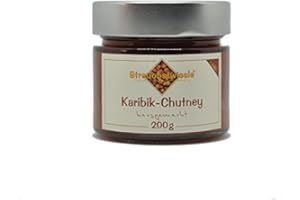 ‎STREUOBSTWIESLE Streuobstwiesle Karibik Chutney - 200 g - Herzhafte, handgerührte, aromatische Sauce aus Deutschland zum Grillen, zum Fondue, zum Raclette, zum Kase, zum Reis.