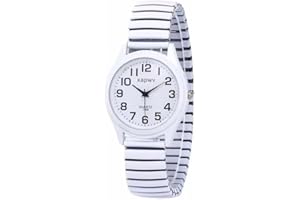 ALCENTIS Nouveauté Montre Femme Moderne et Tendance Look Bracelet Acier Extensible - Gros Chiffres Facile à Lire