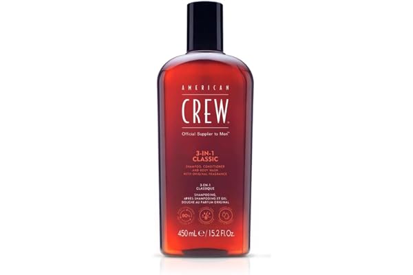 American Crew 3-En-1 Shampooing, Après Shampooing & Gel Douche pour Cheveux et Corps